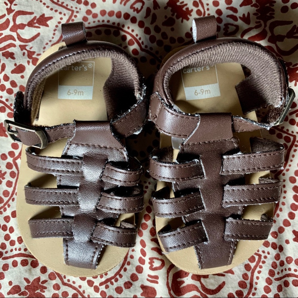 Carters brown leather sandals